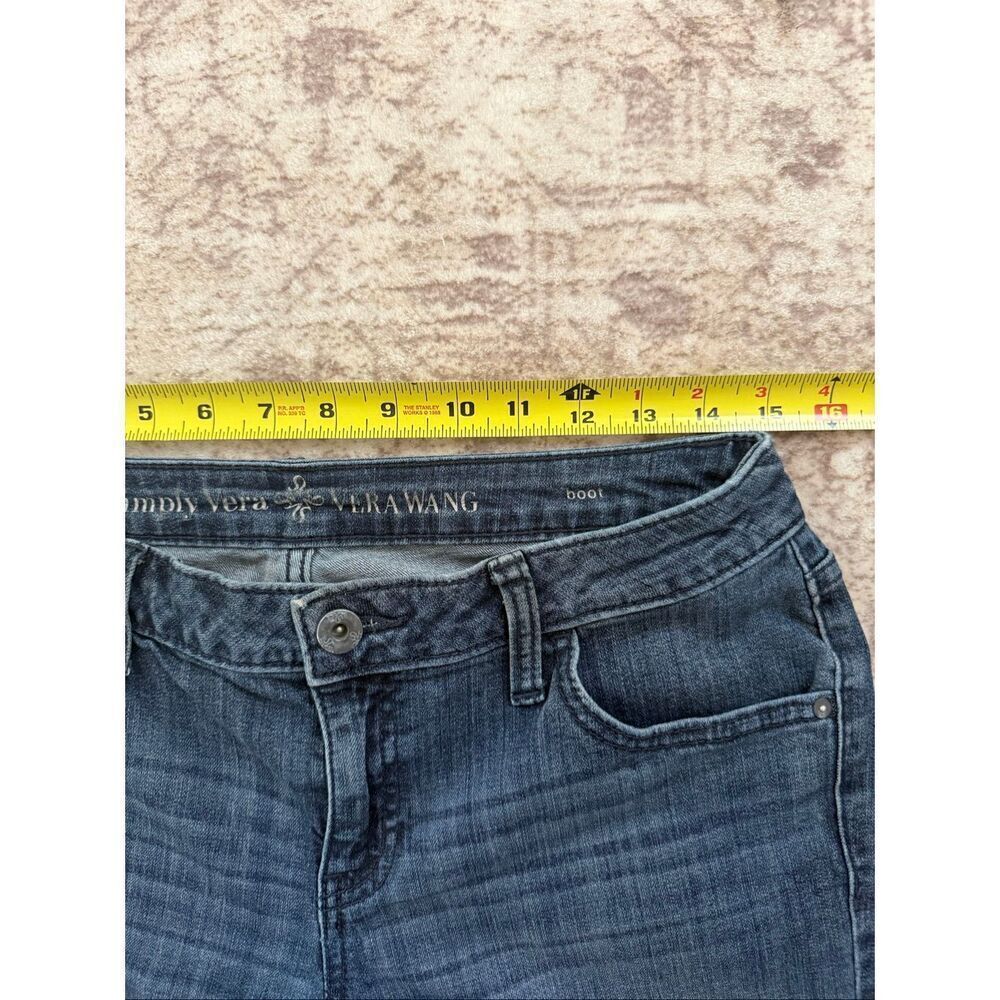 Simply Vera Vera Wang Women's Low-Rise Whiskering Faded Bootcut Jeans Blue Sz 6 - Picture 8 of 10